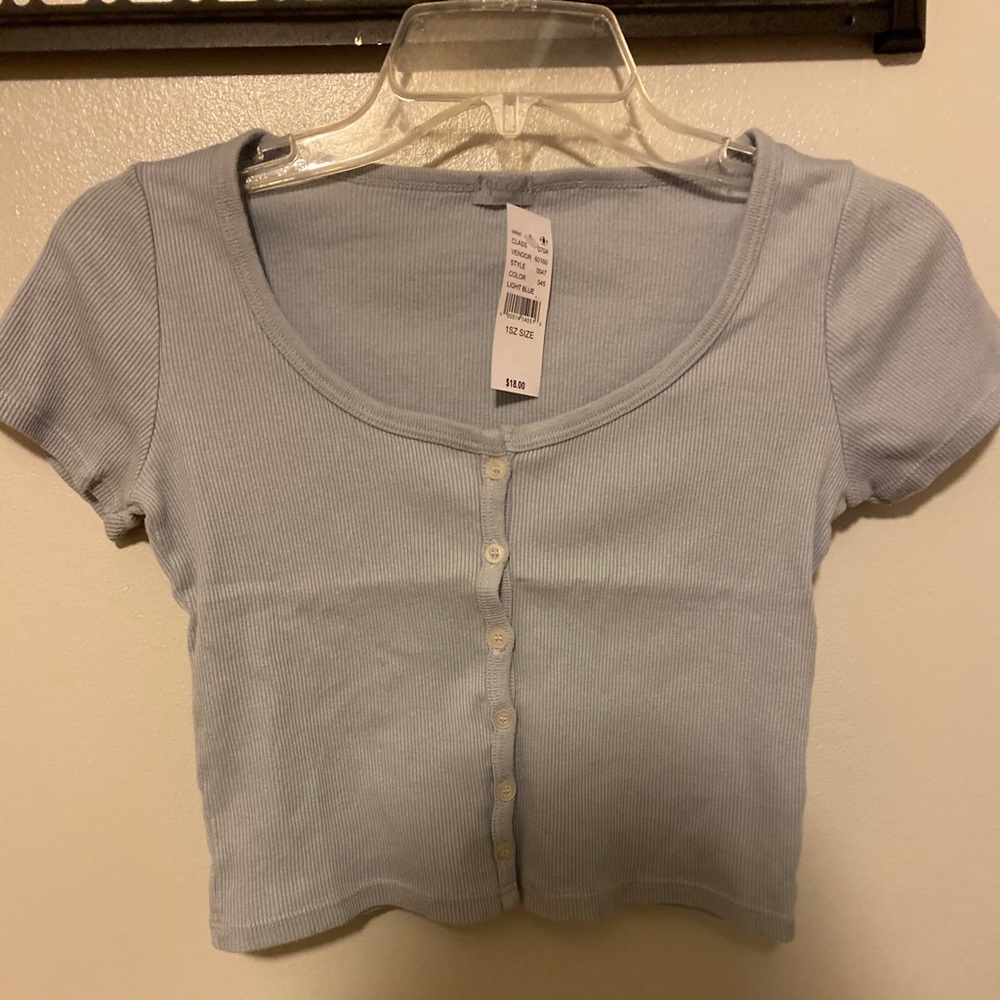 BRANDY MELVILLE BABY BLUE ZELLY TOP